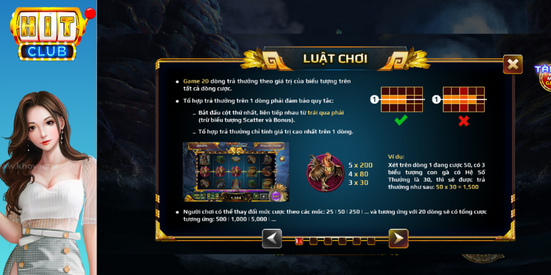 Luật chơi Sơn Tinh Thuỷ Tinh Hitclub